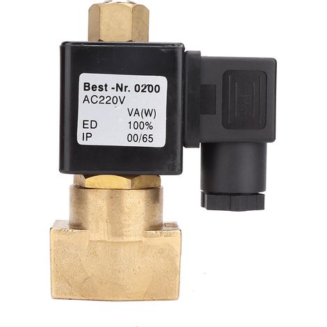 Premium Brass Normally Open Electric Solenoid Valve G1/8'' Thread (AC110V) (1/5)