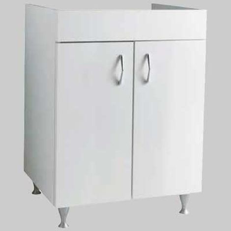MOBILE BIANCO PER LAVAPANNI BRAIES - P 50 x L 60 cm con piedi