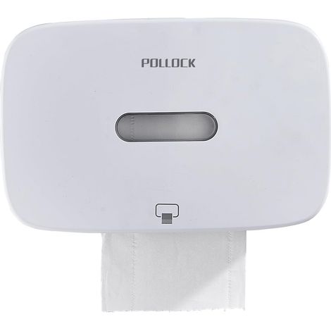 Distributeur Essuie Main Mural, Distributeur de Papier Toilette Rouleau, Distributeur Papier Essuie Main Salle De Bain, Porte Serviette 200+ Feuilles Usage Commercial, Blanc (1/5)