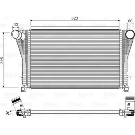 Intercooler, échangeur Valeo 818347 AUDI 5Q0145803AA 5Q0145803AB 5Q0145803AD