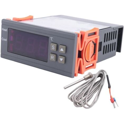 NALOOKAMIC  Contrôleur de Température Numérique Sonde PT100 Thermocouple Capteur Thermostat Intégré 220V -99 à 400°C