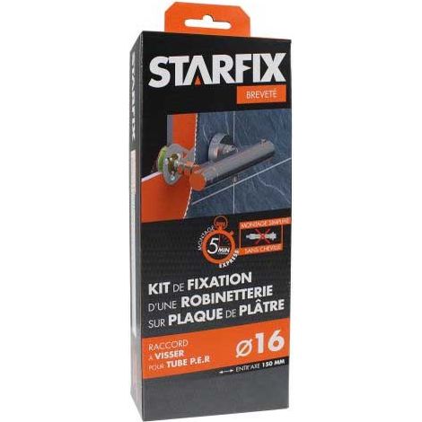 Sortie de cloison STARFIX PER Ø16 Raccords à Visser - Mâle 1/2" (15/21) pour robinetterie entraxe 150 mm