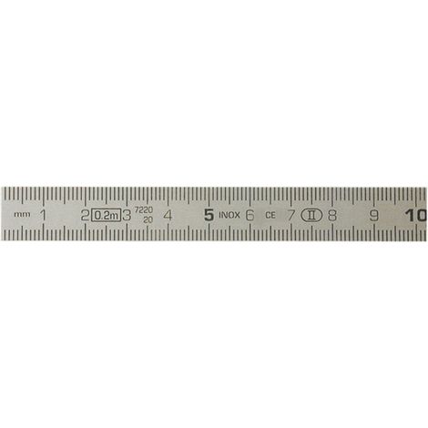 Réglet flexible INOX chromé mat classe 2 - 1000 mm