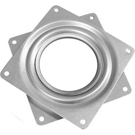 Plateau Tournant Carré - 94 mm - Roulements à Billes Acier Galvanisé - Rotation 360° - Pour Meuble Cuisine Étagère Tournante Support de Vase ou de Maquillage - 1 Pièce