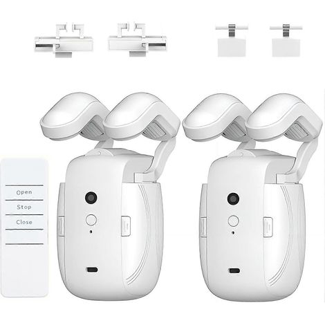 Lot de 2 ouvre-rideaux automatiques ouvre-rideaux électroniques ouvre-rideaux robots (1/5)