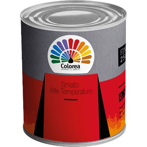 Smalto alta temperatura '' - Colore: Alluminio - 6 pz - Capacità: lt 0,125
