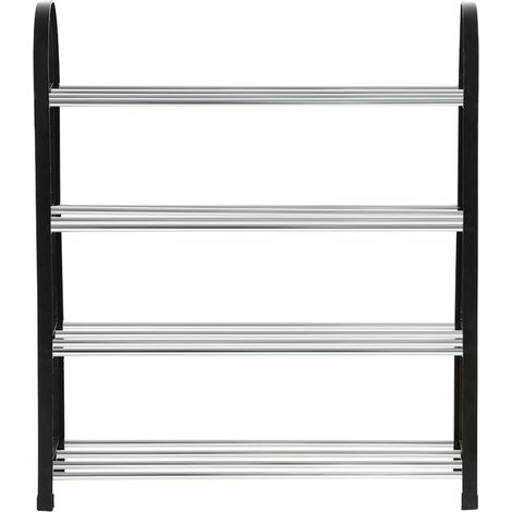 Eosnow Plastik Aluminium Metall Stehschuh DIY Schuhe Aufbewahrungsregal Home Organizer 4 Ebenen