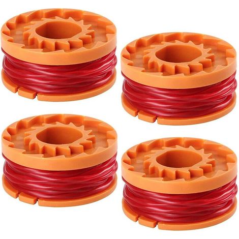 Worx WA0010 de 10–Pied Coupe-Fil pour débroussailleuse/Coupe-Bordure-Lot de 4,-pour WG150 WG151 WG152 WG155, WG165 WG166 WG160 WG167 WG175, Jardin, pelouse, à l'approvisionnement, l'entretien (1/4)