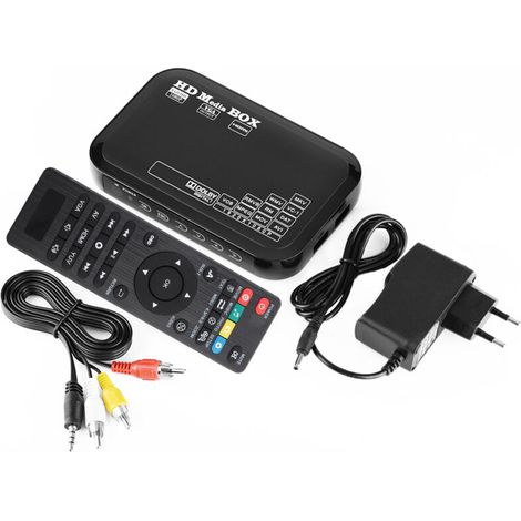 Mini-Multimedia-Player Full HD 110–240 V, Preis in der EU, kompatibel mit 1080p, Formate: MMC, RMVB, MP3, AVI, MKV