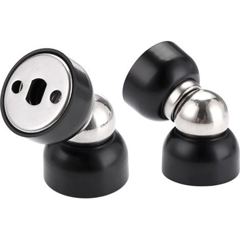 Two-piece stainless steel magnetic doorstop – screw fixing – blackHigh quality enhances quality of life. (1/5)