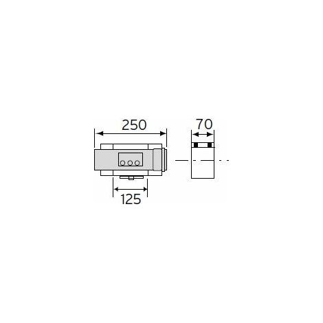 Vaillant Apertura di pulizia scarico fumi/aria comburente a condensazione, PP, 80/125 mm, 0,25 m, 303218