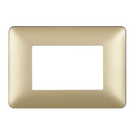 Placca Matix 3 moduli gold compatibile tipo  AM4803MGL