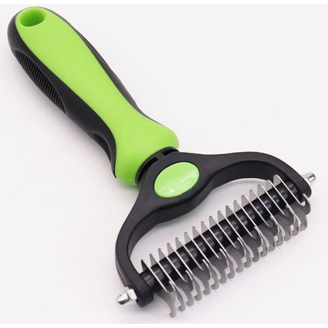 Spazzola per sottopelo per cani e gatti Pettine per sottopelo a pelo lungo e corto Spazzola per la rimozione del pelo del cane Spazzola per la toelettatura (1/5)
