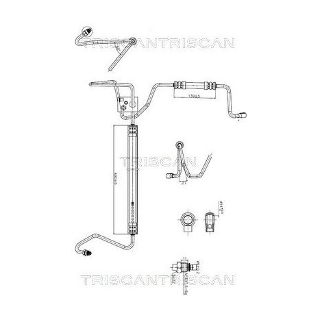 Tuyau hydraulique, direction TRISCAN 8516 29020 SEAT 6N1 422 893 H