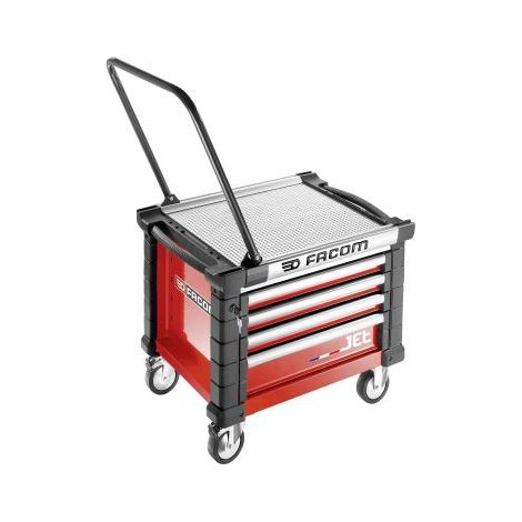 Facom – Chariot à outils 4 tiroirs – Servante roulante 814 x 580 x 696mm – Charge maximale 300kg – Roues pour mobilité (1/2)