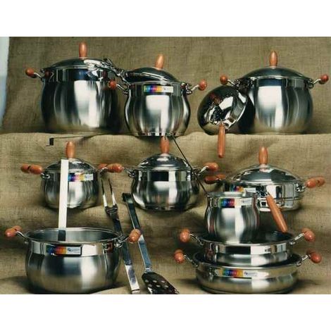 Batteria di Pentole in acciaio inox Silvia 30 pezzi Giorinox (1/2)
