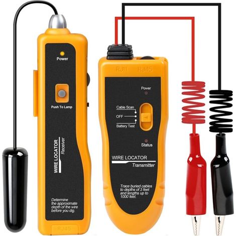 Kabelsuchgerät für unterirdische Leitungen – Ortung bis zu 60–90 cm Tiefe – Reichweite 300 m – Für Kabel und Rohre