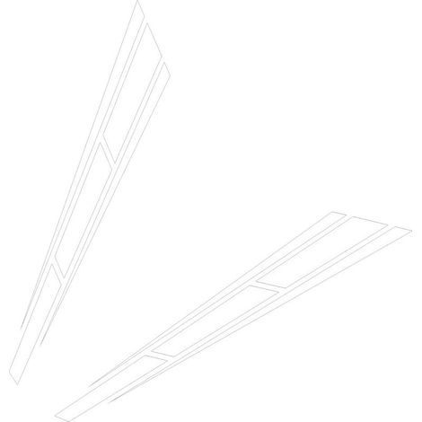 Autocollant à rayures pour capot de voiture, 2 pièces, Style sportif, côté porte du moteur, pour camping-car, Yacht, camion, pick-up SUV, blanc (1/5)