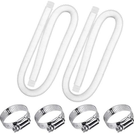 Tuyau de Rechange pour Piscine de 1,25 po de diamètre pour piscines Hors Terre, Piscine avec Pince métallique pour Pompe de Fi(21) (1/4)
