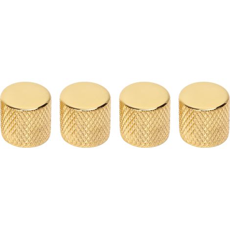 4 Pièces Bouton Potentiomètre Large Compatibilité Robuste Délicat Contrôle Guitare Électrique Doré (1/5)