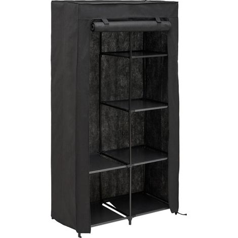 Armario dressy rectangular, 88 x 165 cm, negro - 5five (1/5)