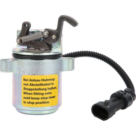 Solenoïde d'arrêt 12V pour moteur, vanne de coupure de contrôle, pièce de rechange 0427-2956, dispositif de fermeture accessoire (1/5)