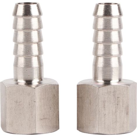 2PCS 3/8in BSPP Female Thread Connector Barb Joint Pneumatic Quick Coupling Connector(3/8in‑10mm ) (1/5)
