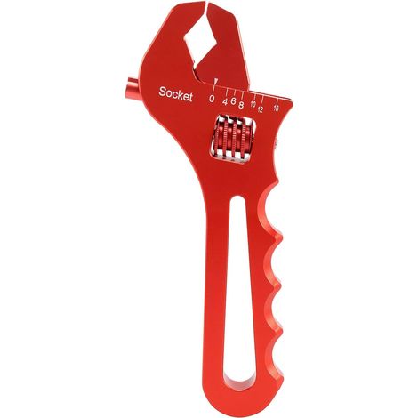 Clé à molette, Une clé, Clé en aluminium outil de de tuyau clé en aluminium AN3-AN16 - rouge (1/5)