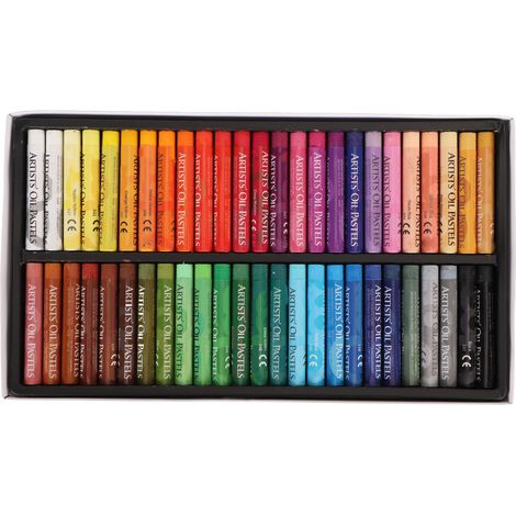48 teintes de pastels à l'huile, doux, sûrs, couvrants, faciles à colorier, pour professionnels, artistes débutants et peinture. (1/5)