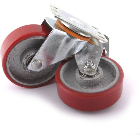 Paire de roues pivotantes ø100x31mm pour supports moteurs OM 0701 - SA 0728 - CLAS Equipements