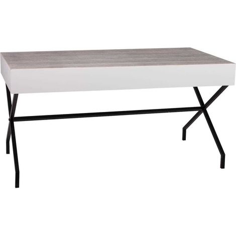 Mesa de madera y metal 160x80x80