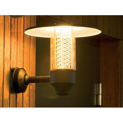 Schwarze Wandleuchte NOVA mit Reflektorgitter, GU10, Aluminium, IP44 (1/3)
