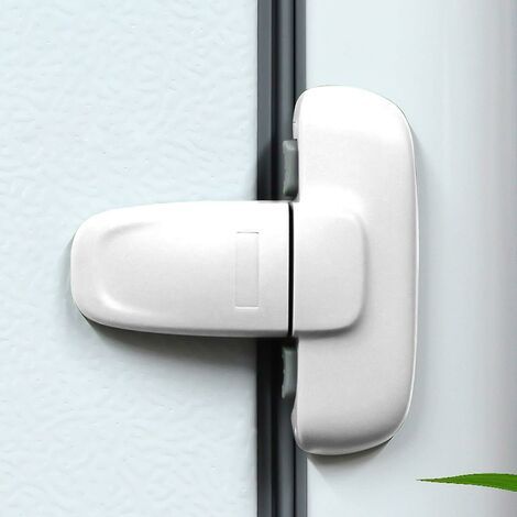 Refrigerator/Freezer Door Lock, Child Safety Lock for Refrigerator Door, Anti-Pinch Safety Bar/Manual Lock (1/4)