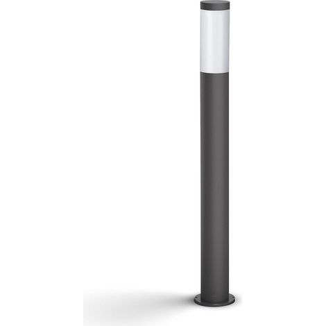 lampadaire extérieur LED, Acier Inoxydable, nécessite une ampoule E27 max 60W, Anthracite (1/5)