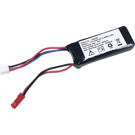 Reely Modellbau-Akkupack (LiPo) 7.4 V 600 mAh Zellen-Zahl: 2 15 C Softcase BEC-Buchse