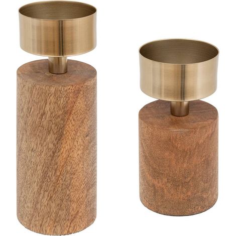 Juego de 2 candelabros/portavelas - Atmosphera créateur d'intérieur