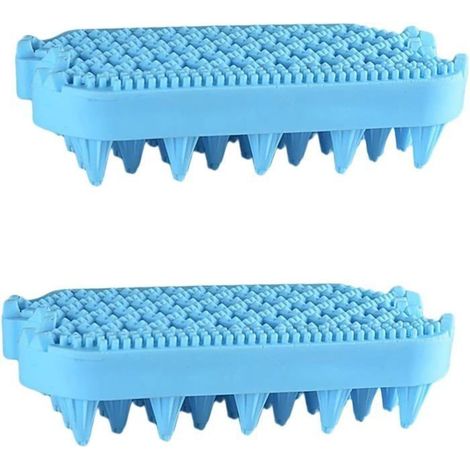 Lot de 2 brosses de bain pour chiens et chats, brosse de massage et d'épilation pour le toilettage, la douche et l'épilation