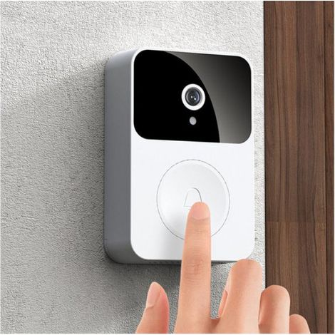 Sonnette Vidéo - WiFi 2,4 GHz - Vision Nocturne HD - Alimentation Sans Fil - Pour Entrée Domestique ou Bureau - 1 Pièce (1/3)