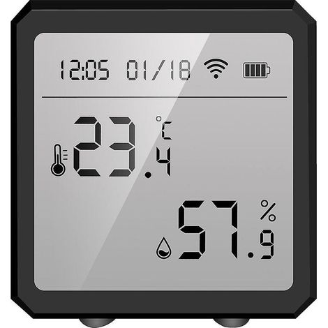 Tuya Smart WiFi Temperature Humidity Sensor Indoor Hygrometer Thermometer APP Remote Control with LC (1/5)