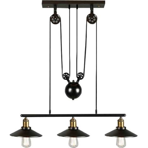 Lampe suspension "Clock Work" - Noir (1/5)