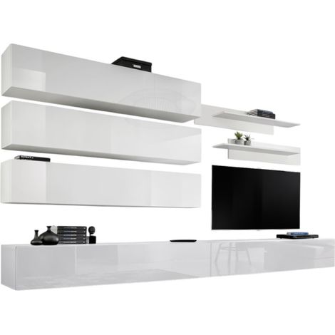 Conjunto de muebles colgantes colección FLY J1. Color blanco.