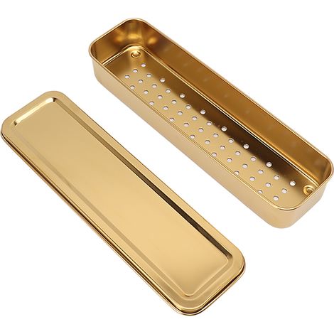 Porte-couverts en acier inoxydable, tiroir de cuisine pour baguettes, cuillères, fourchettes et couvercle, égouttoir, doré (1/5)