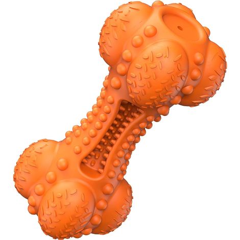 Jouet couineur à mâcher pour Chien, Indestructible, Solide et Durable, en Caoutchouc Naturel avec Brosse à Dents pour Les mâcheurs agressifs de Grande et Moyenne Race, Nettoyage des Dents (1/5)