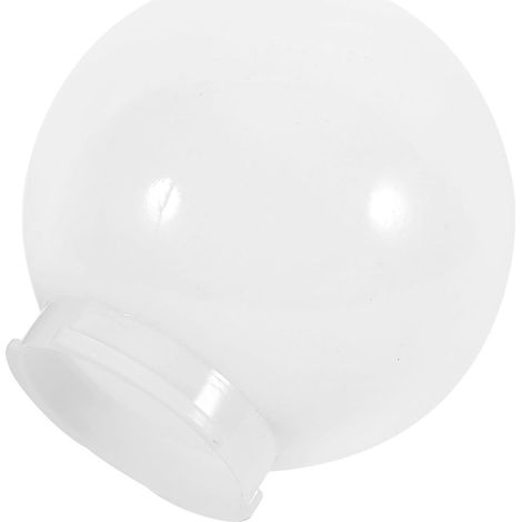 Abat-Jour Sphérique en Acrylique Blanc Laitueux pour Luminaire Globe Extérieur Diamètre 15 CM Pince 8 CM Adapté pour Applique Murale et Lampadaire (1/5)