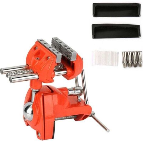 Étau de table rotatif 360° réglable – Mors de 70 mm, idéal pour établi et menuiserie, fixation stable et précise (1/4)