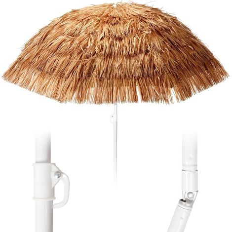 Parasol à franges raphia diamètre 180cm (1/5)