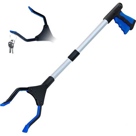 Pince Ramasse Dechets - Baton Telescopique 360° - Pour Jardin, Intérieur, Personnes Agées ou Handicapées - Longueur Réglable 60-100 cm - 1 Piece (1/5)