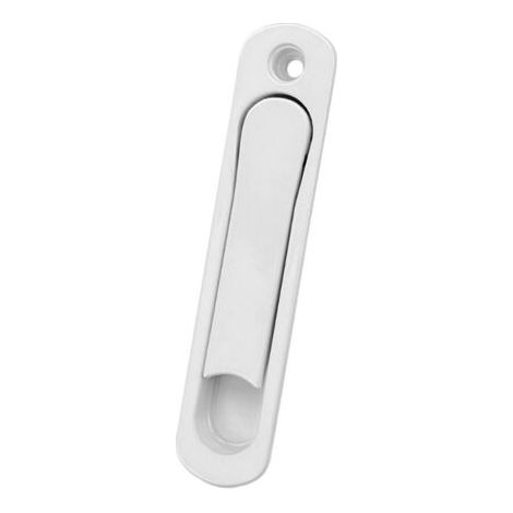 royaluxe-Poignée cuvette escamotable pop-up pour coulissants simples, finition blanc, 141 x 32 mm (1/5)