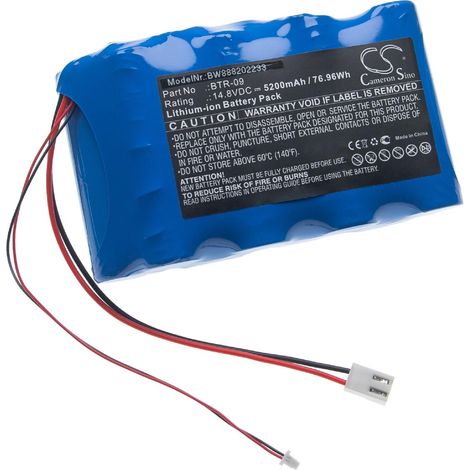 vhbw Battery Replacement for Fujikura BTR-09 for Measuring Devices (5200mAh, 14.8V, Li-Ion)