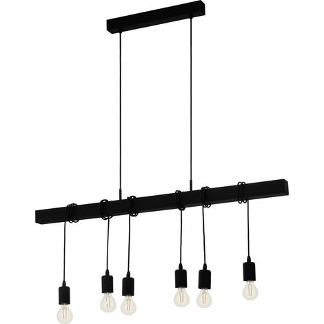 Suspension luminaire bois vintage, plafonnier suspendu pour (1/5)